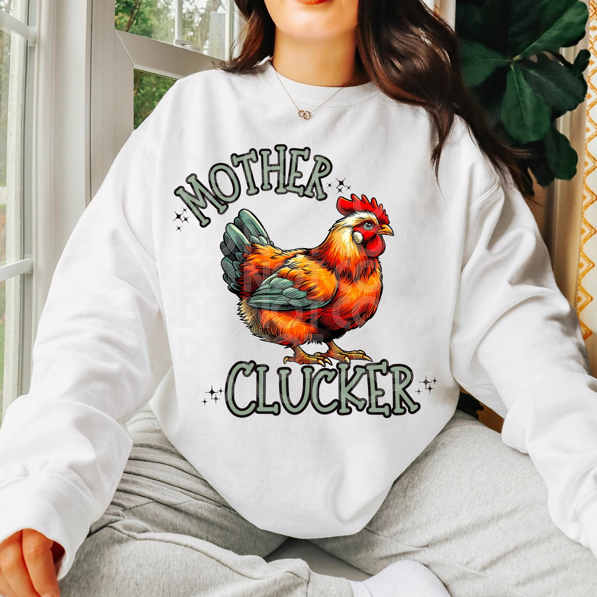 Mother Clucker #4166 - Ready to Press DTF Transfer Full Color - Pro Blanks