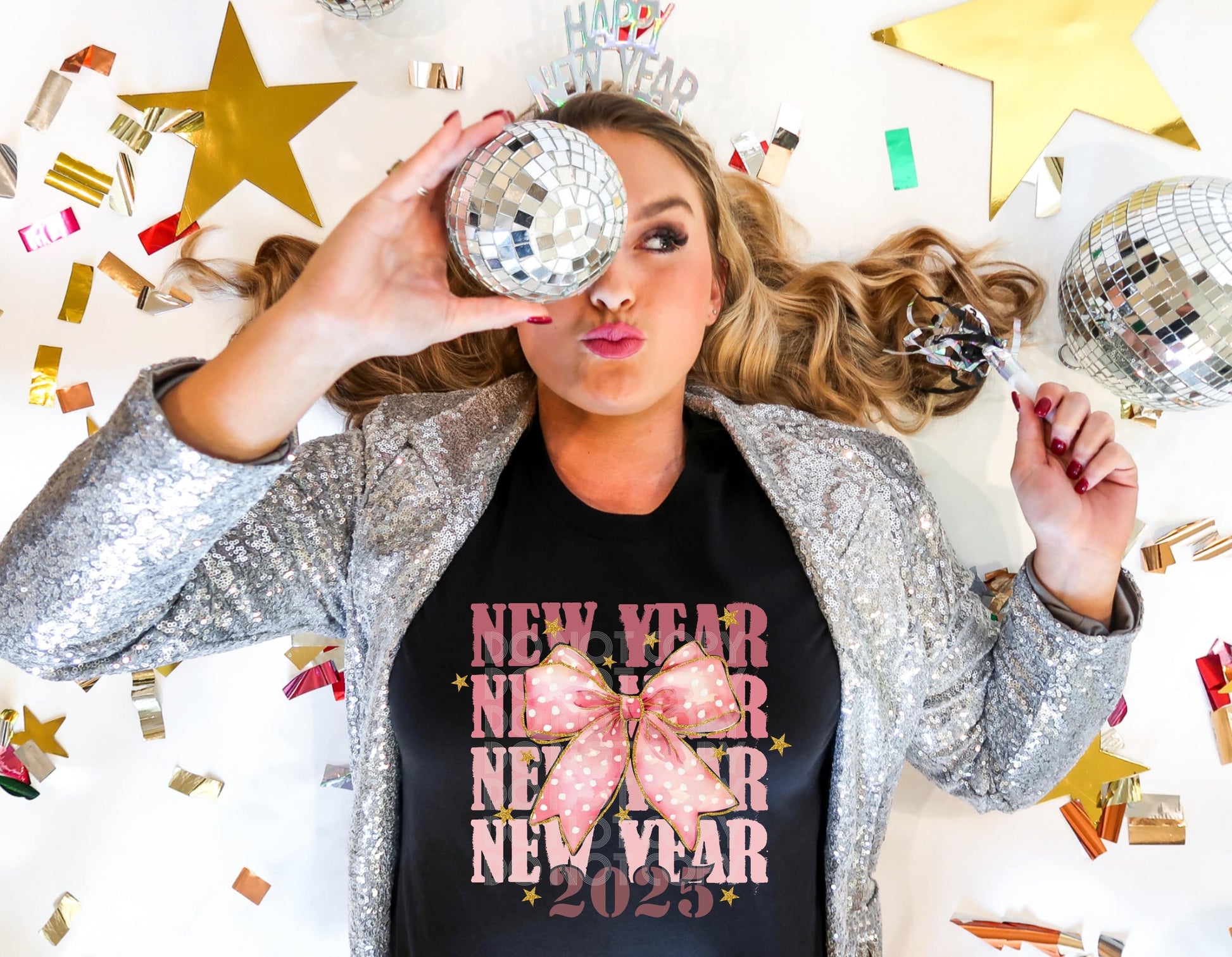 New Year 2025 #4152 - Ready to Press DTF Transfer Full Color - Pro Blanks