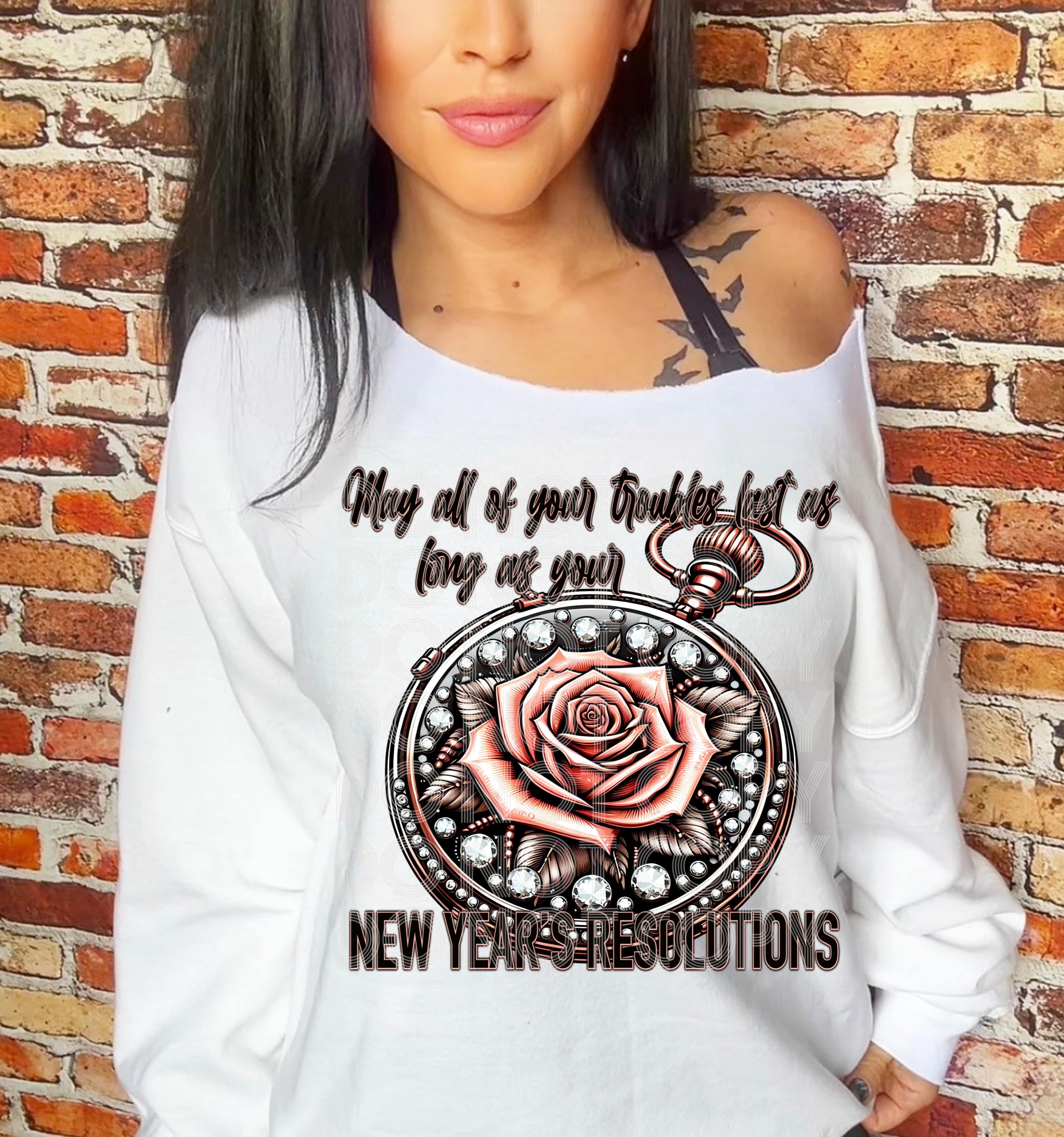 New Years Resolutions #4120 - Ready to Press DTF Transfer Full Color ...