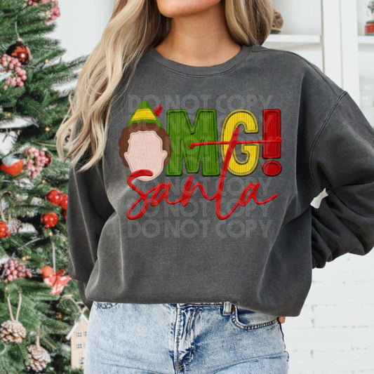 OMG Santa #1122 - Ready to Press DTF Transfer Full Color - Pro Blanks