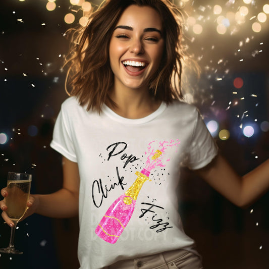 Pop Clink Fizz #4157 - Ready to Press DTF Transfer Full Color - Pro Blanks