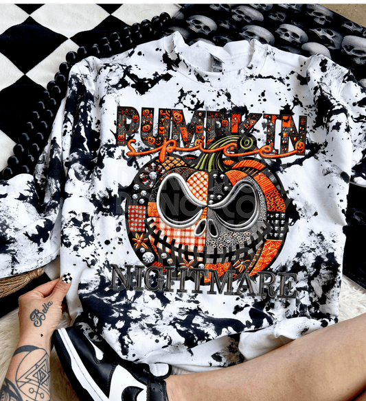 Pumpkin Spice Nightmare #3662 - Ready to Press DTF Transfer Full Color - Pro Blanks