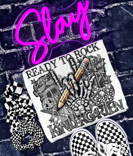 Ready To Rock Kindergarten #3409 - Ready to Press DTF Transfer Full Color - Pro Blanks