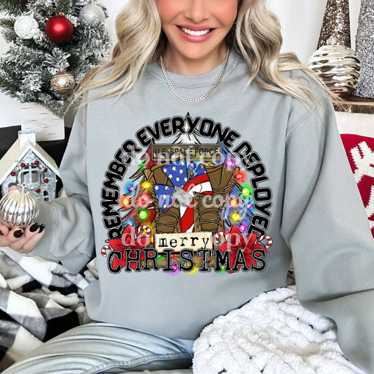 RED Christmas Space Force #1082 - Ready to Press DTF Transfer Full Color - Pro Blanks