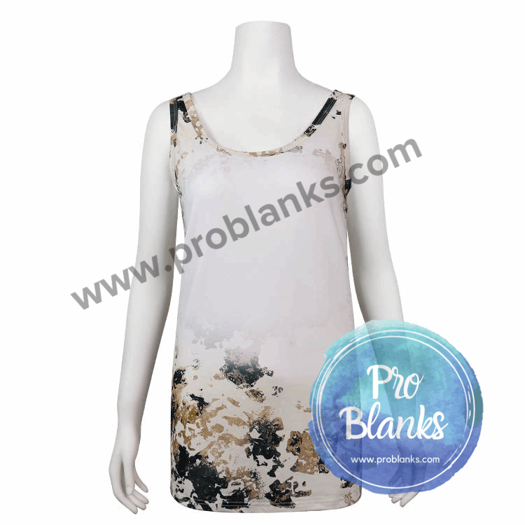 *SALE*  RTS - COWHIDE TANK TOP - ADULT - Faux Bleached 100% Polyester