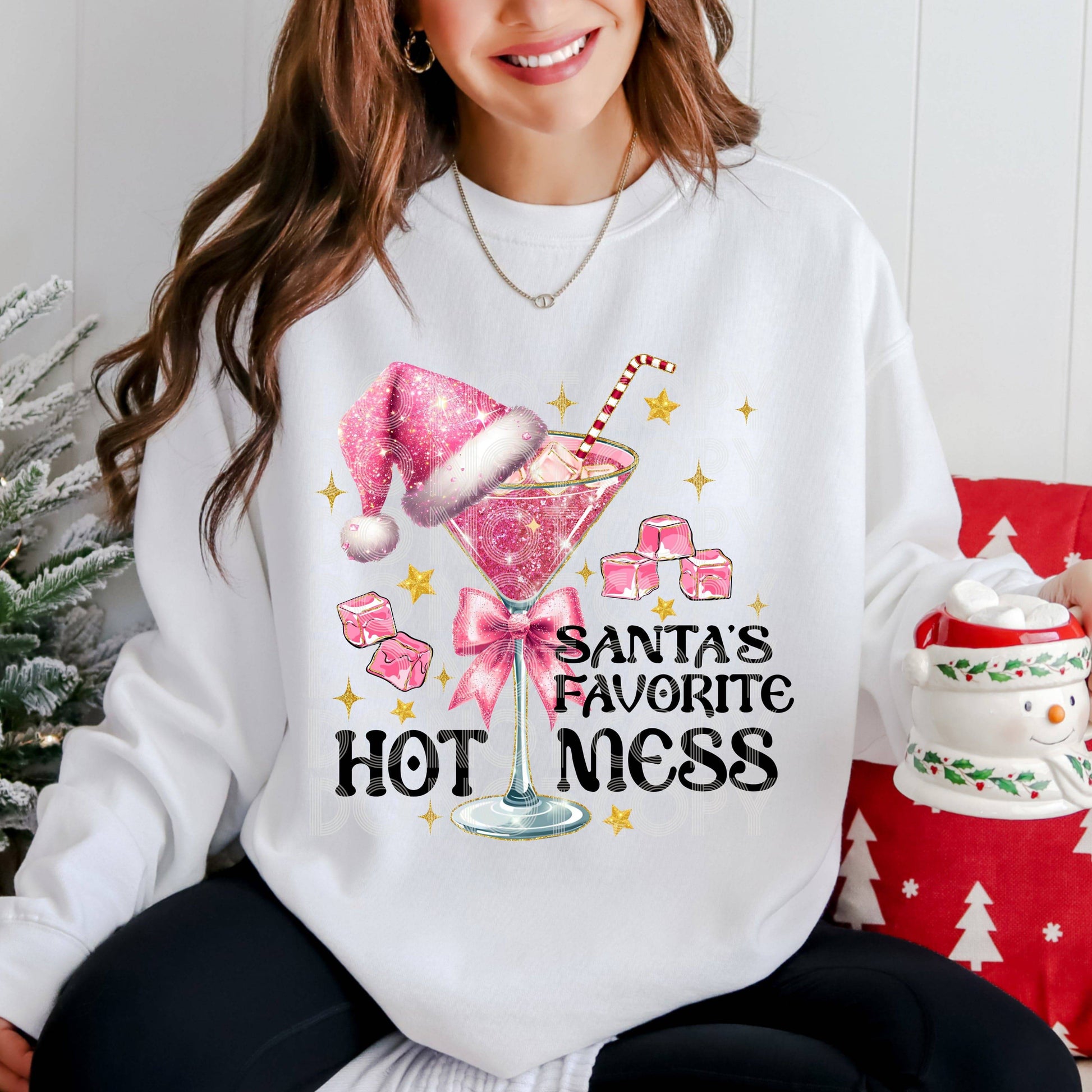 Santas Favorite Hot Mess #4143 - Ready to Press DTF Transfer Full Color - Pro Blanks