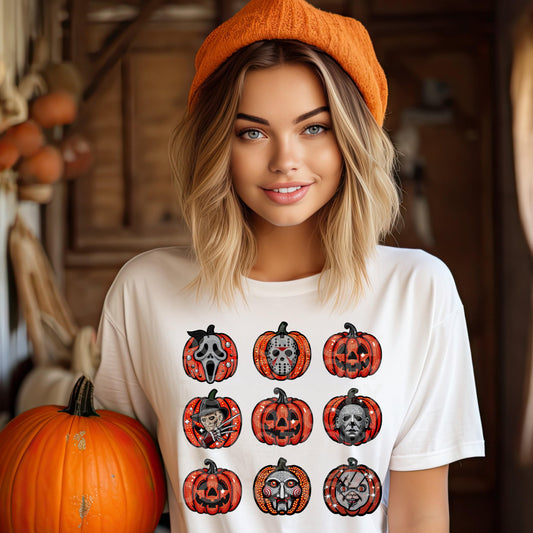 Scary Pumpkins #3810 - Ready to Press DTF Transfer Full Color - Pro Blanks