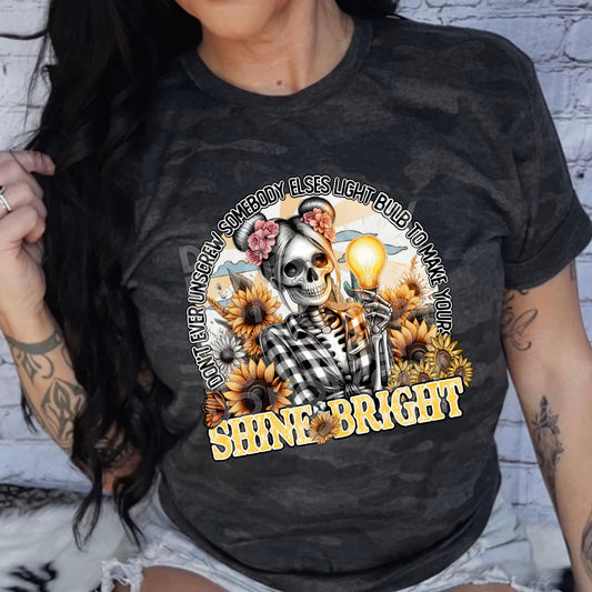Shine Bright #3150 - Ready to Press DTF Transfer Full Color - Pro Blanks