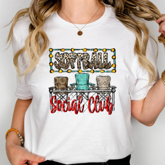 Social Club Softball #1964 - Ready to Press DTF Transfer Full Color - Pro Blanks