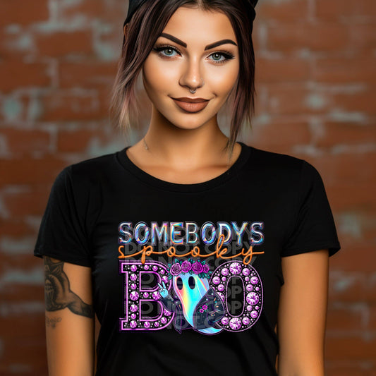 Somebody's Spooky Boo #3807 - Ready to Press DTF Transfer Full Color - Pro Blanks