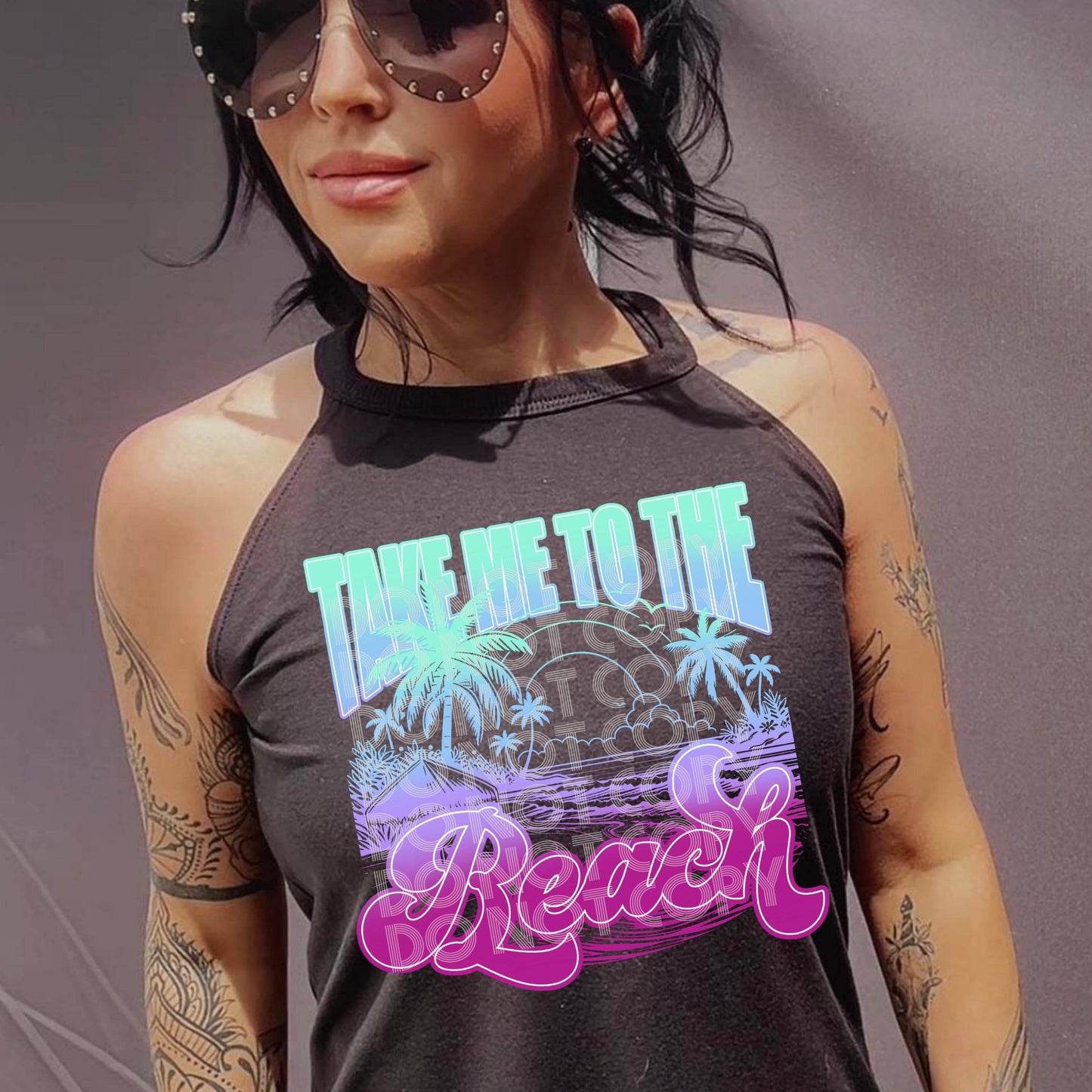 Take Me To The Beach #3345 - Ready to Press DTF Transfer Full Color - Pro Blanks