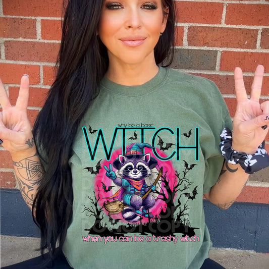 Trashy Witch #3686 - Ready to Press DTF Transfer Full Color - Pro Blanks