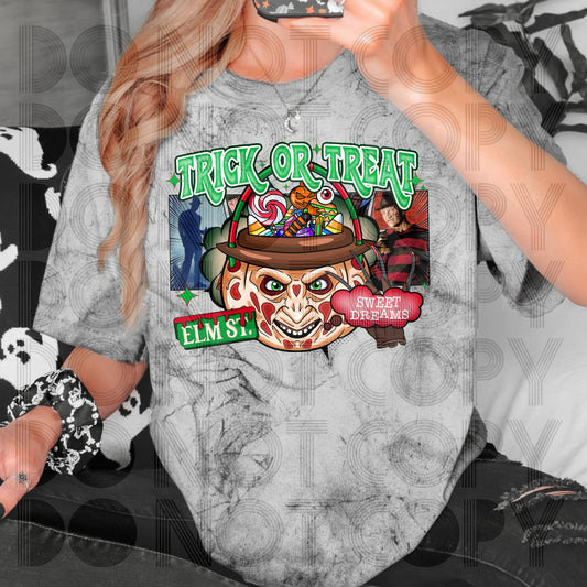 Trick Or Treat Freddy #3746 - Ready to Press DTF Transfer Full Color - Pro Blanks