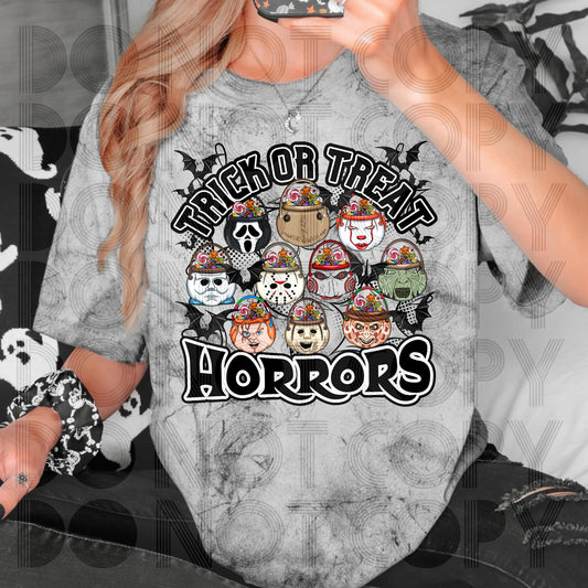Trick Or Treat Horrors #3740 - Ready to Press DTF Transfer Full Color - Pro Blanks