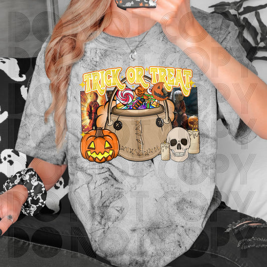 Trick Or Treat Sam #3749 - Ready to Press DTF Transfer Full Color - Pro Blanks
