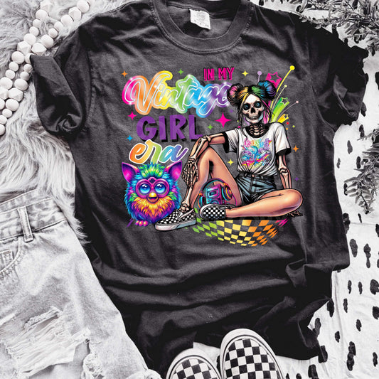 Vintage Girl Era #3385 - Ready to Press DTF Transfer Full Color - Pro Blanks