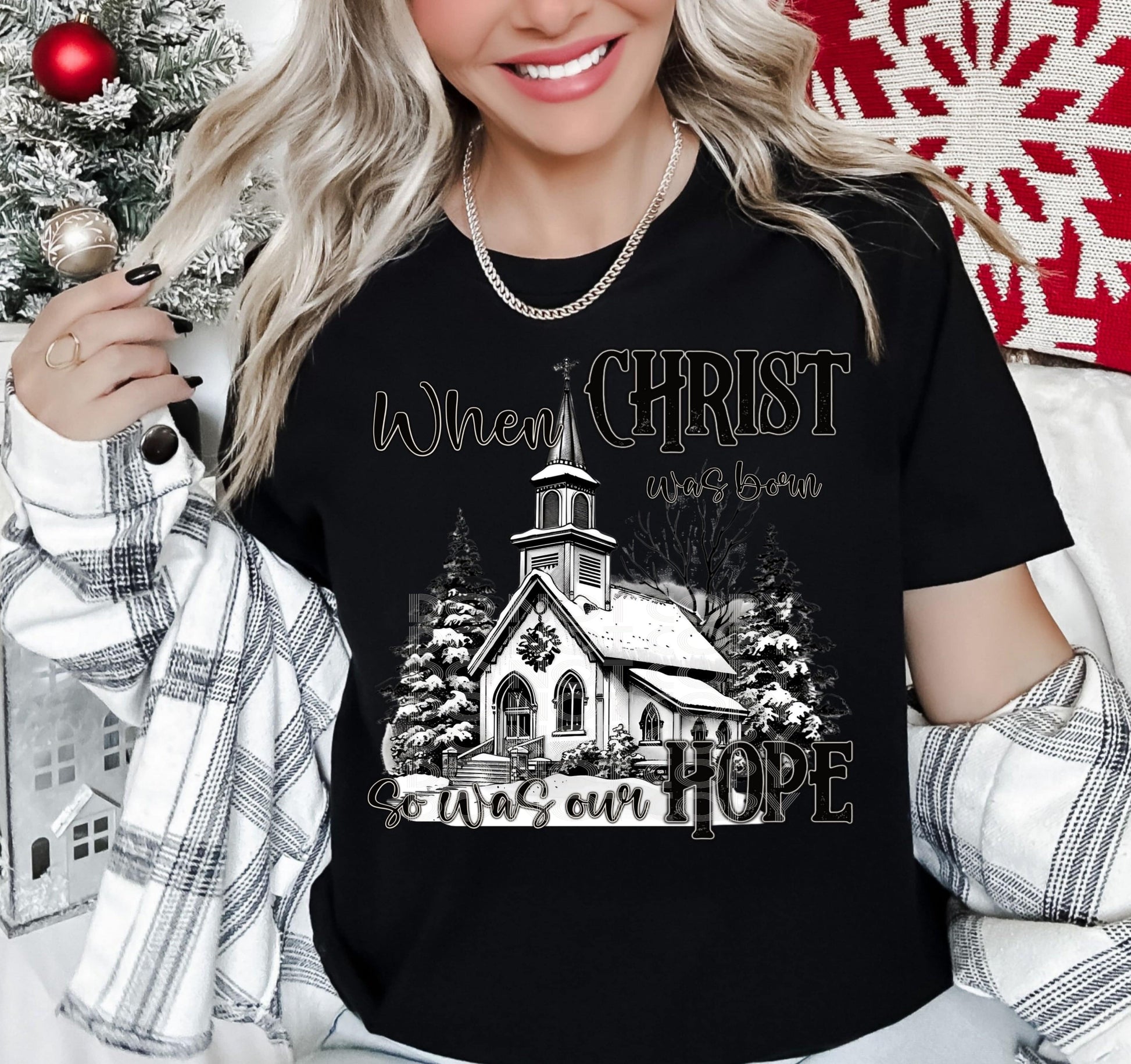 When Christ Was Born #4108 - Ready to Press DTF Transfer Full Color - Pro Blanks