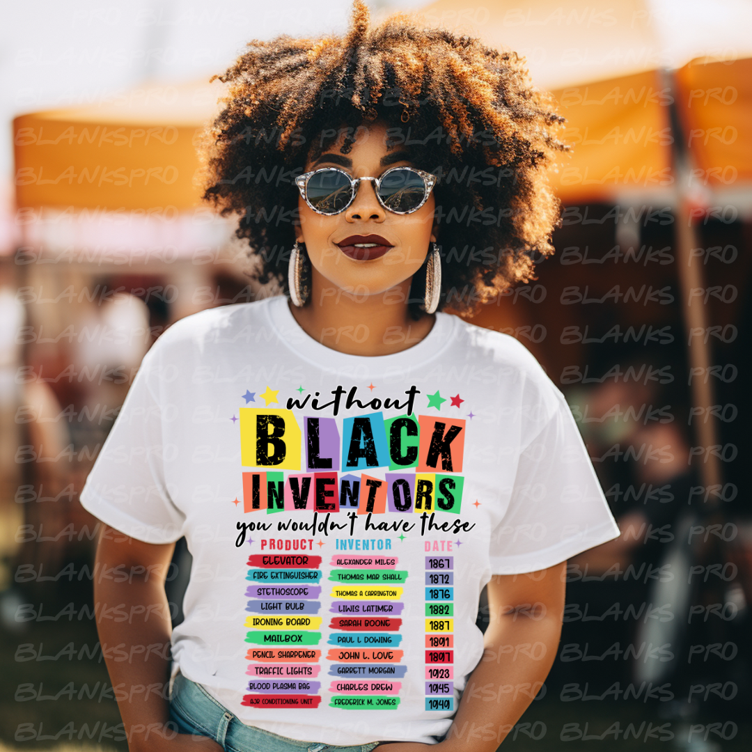 Black Inventor- #006 - Ready to Press DTF Transfer Full Color