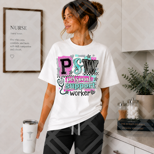 Personal Support Worker #6697 - Ready to Press DTF Transfer Full Color