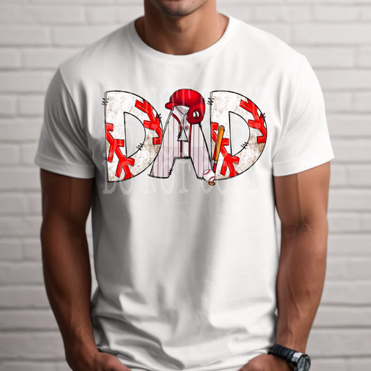 Baseball Dad #4726 - Ready to Press DTF Transfer Full Color