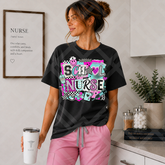 School Nurse #6693 - Ready to Press DTF Transfer Full Color