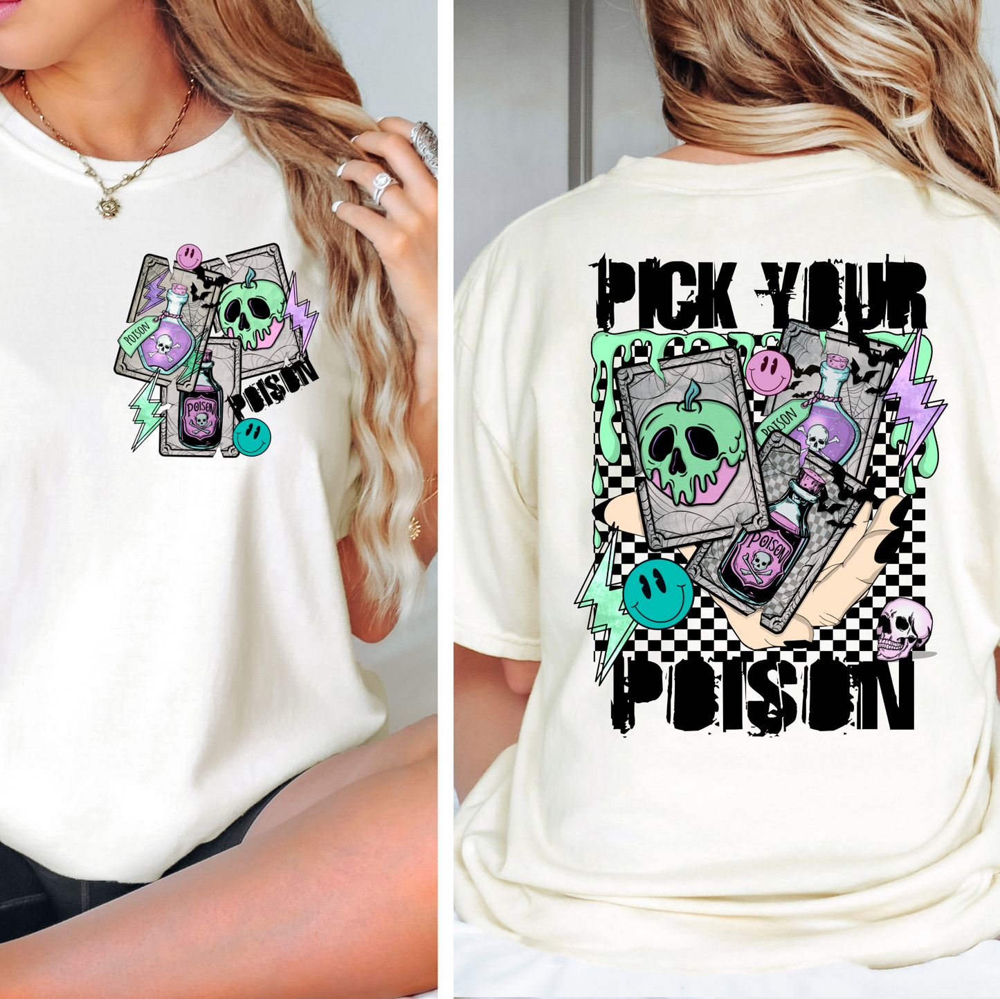 Pick Your Poison Pocket - POCKET ONLY-  Ready to Press DTF Transfer Full Color