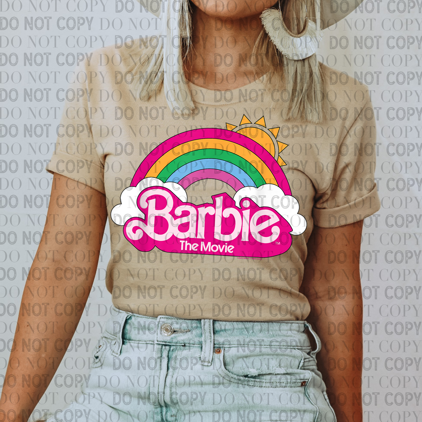 Rainbow Barbie- Ready to Press DTF Transfer Full Color