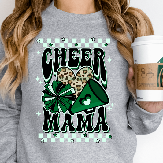 Cheer Mama Green- Ready to Press DTF Transfer Full Color