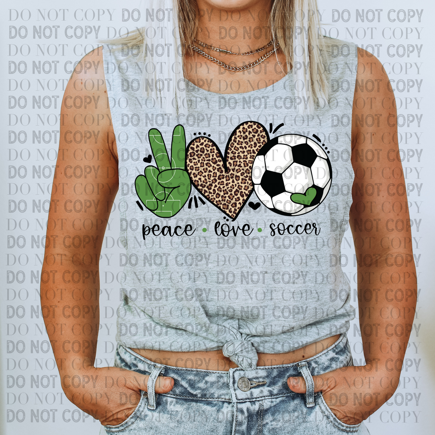 Peace Love Soccer-Ready to Press DTF Transfer Full Color
