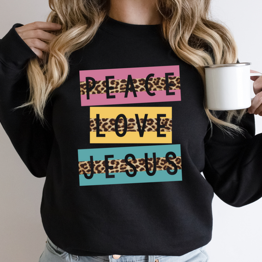 Peace Love Jesus - Ready to Press DTF Transfer Full Color - Pro Blanks