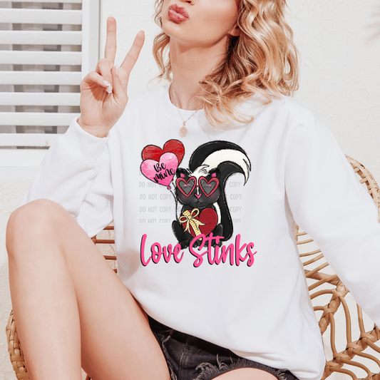 Love Stinks - Ready to Press DTF Transfer Full Color
