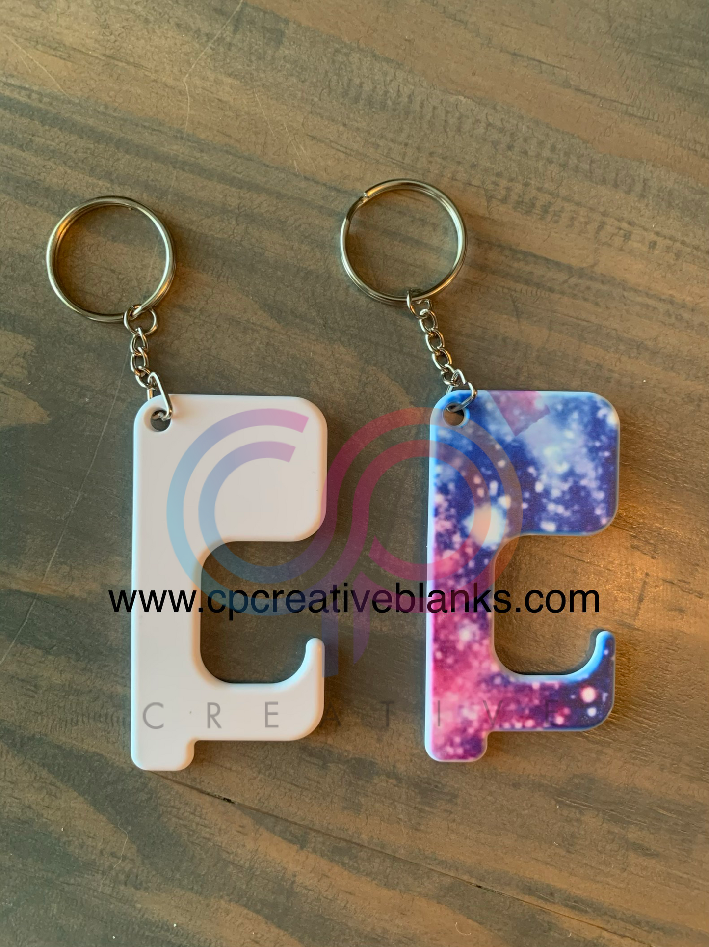 Sublimation Ready Door Grabber Germ Keychain - READY to SHIP