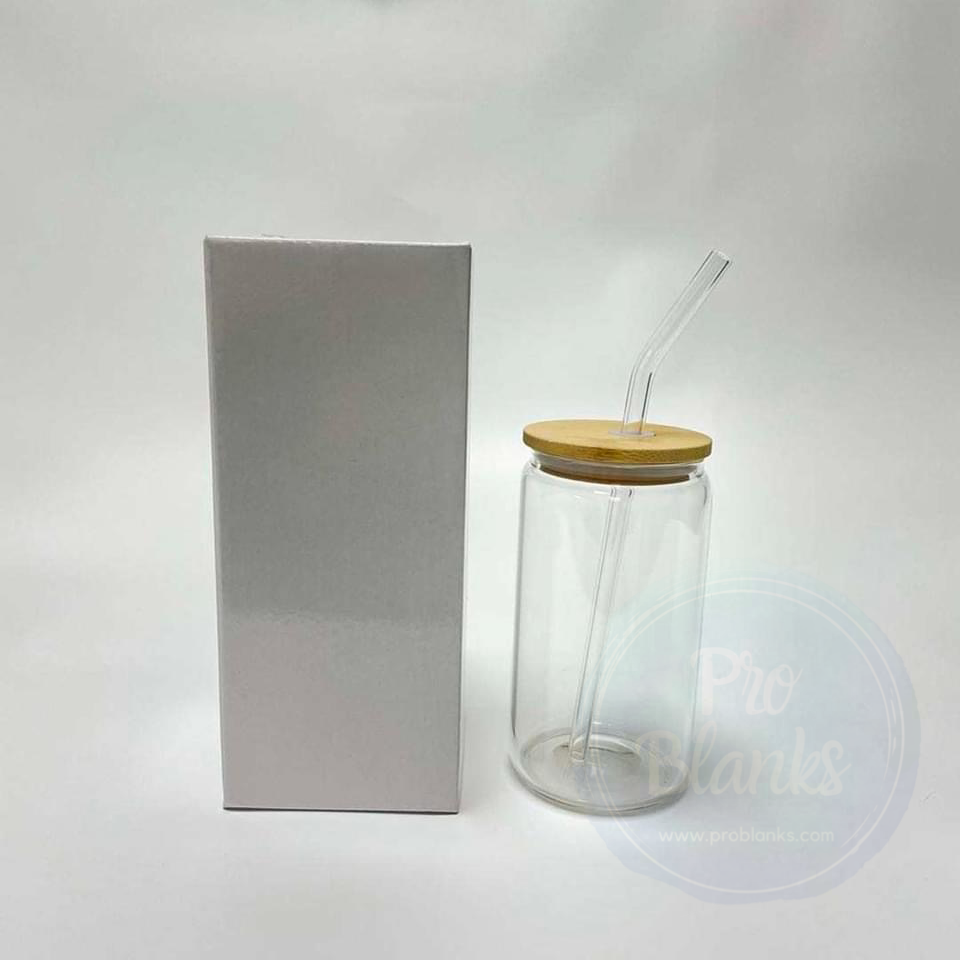 RTS - Clear Sublimation Tumbler with Bamboo Lid