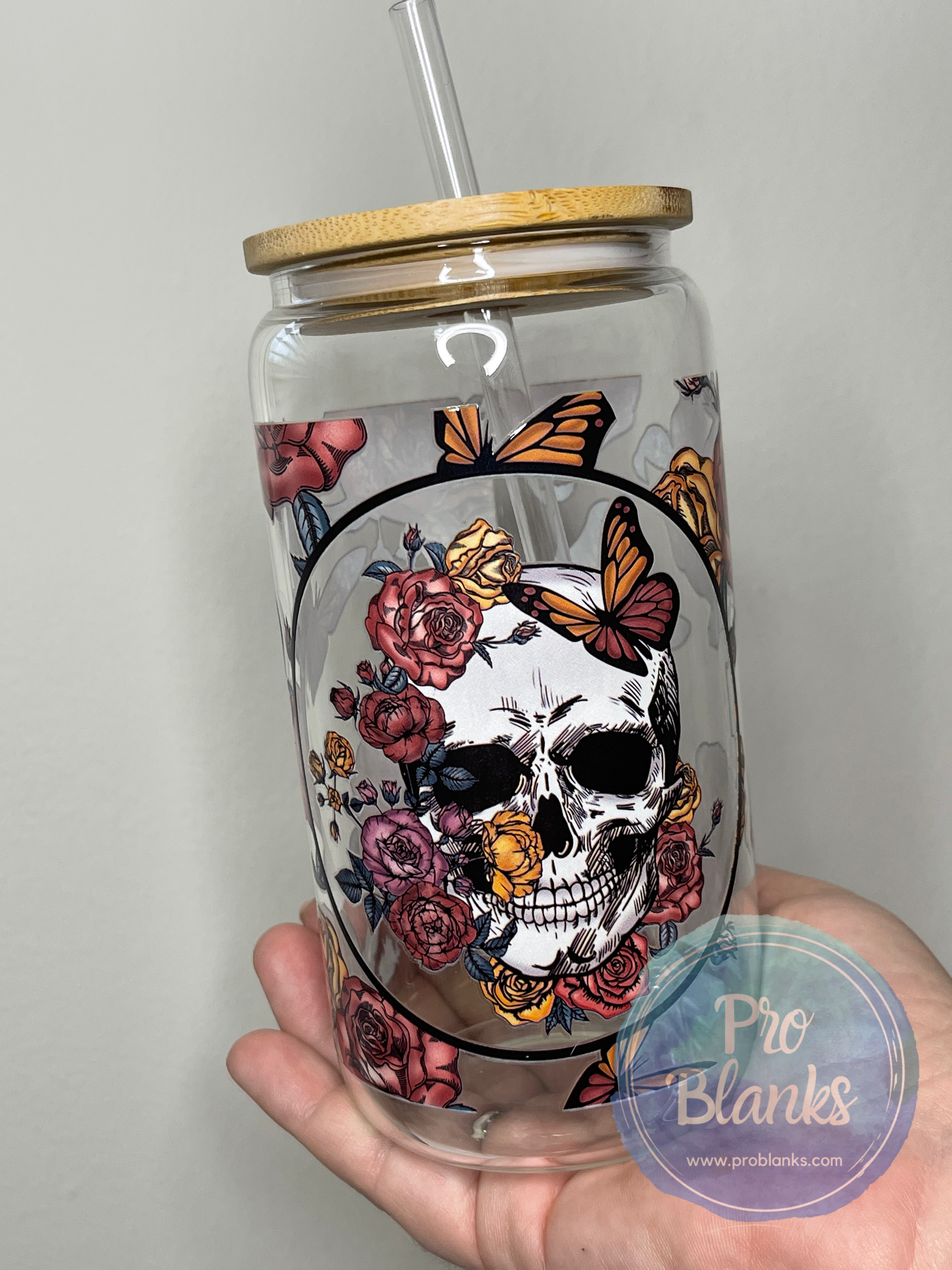 RTS - Clear Sublimation Tumbler with Bamboo Lid - Pro Blanks